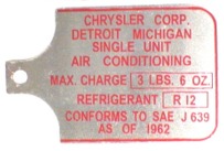 AC DATA TAGS FOR RV-2 COMPRESSORS